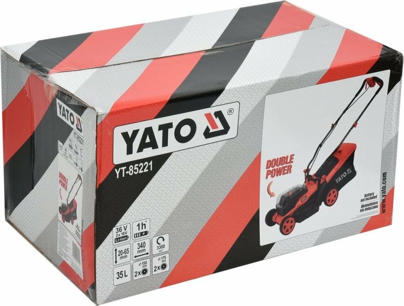 Акумуляторна газонокосарка (без акумулятора) Yato YT-85221